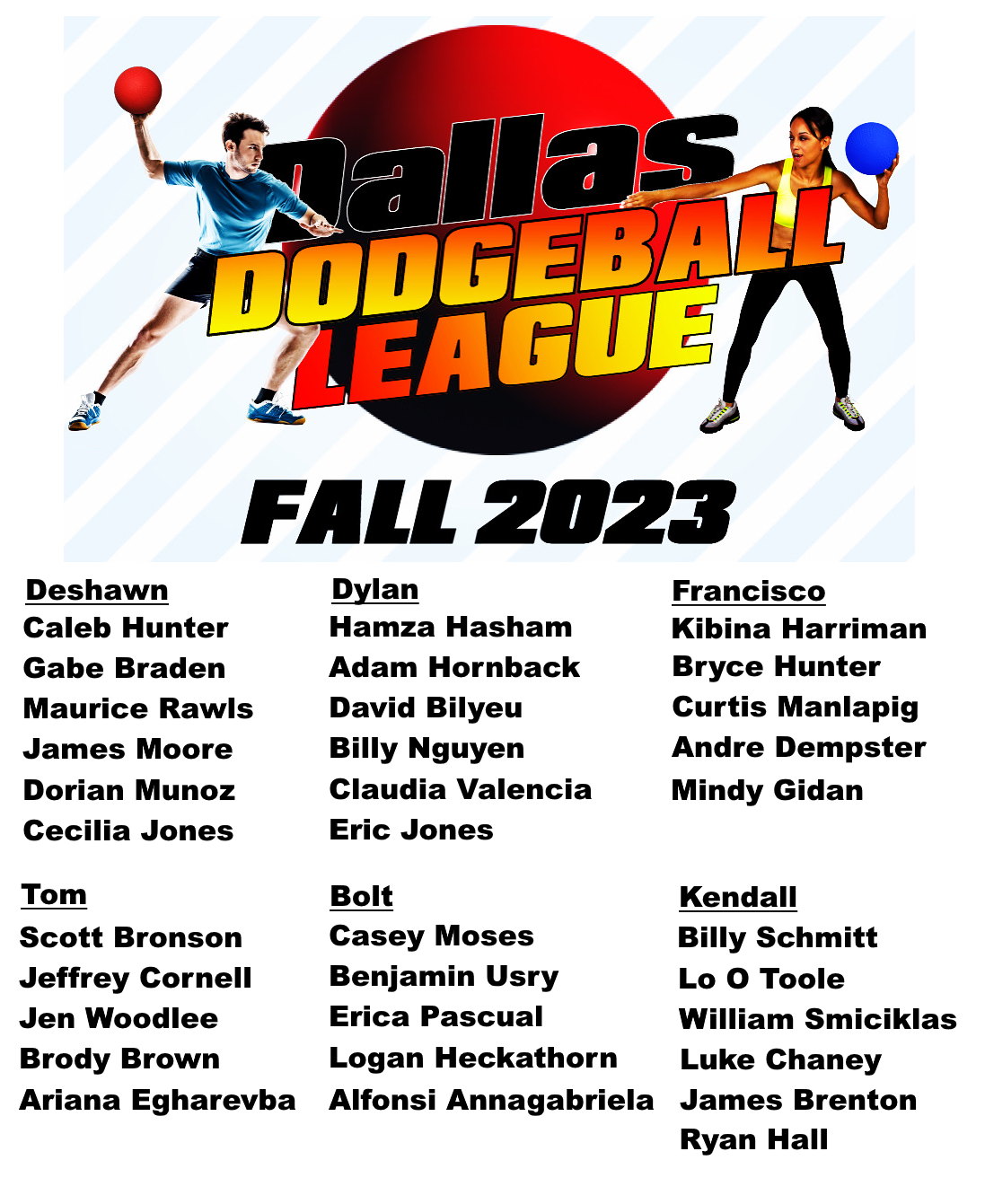 Fall 2023 Roster